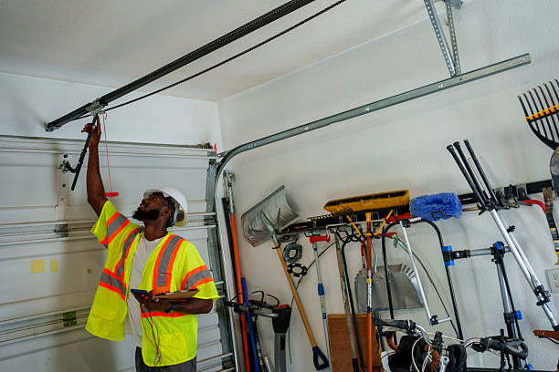 Professional Garage Door Panel Replacement technician working in Landover Hills, MD